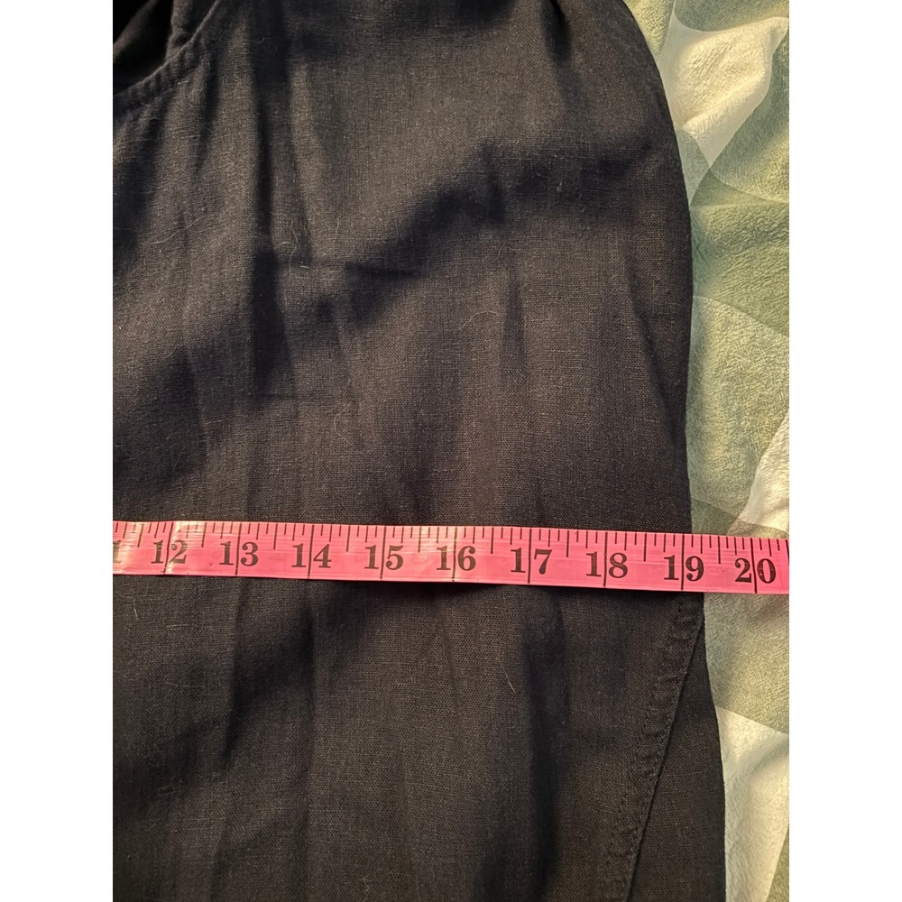 Cynthia Rowley Navy Linen Blend Cowl Neck Sleeveless High Low Tulip Midi Dress S - Picture 7 of 9